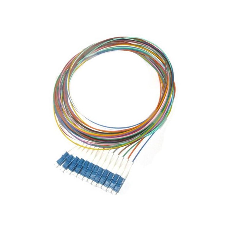 XtendLan FO pigtail LC, 9/125, 0,9mm, 1m, LS0H, ZWP, sada 12ti pigtailů různé barvy, G.652d