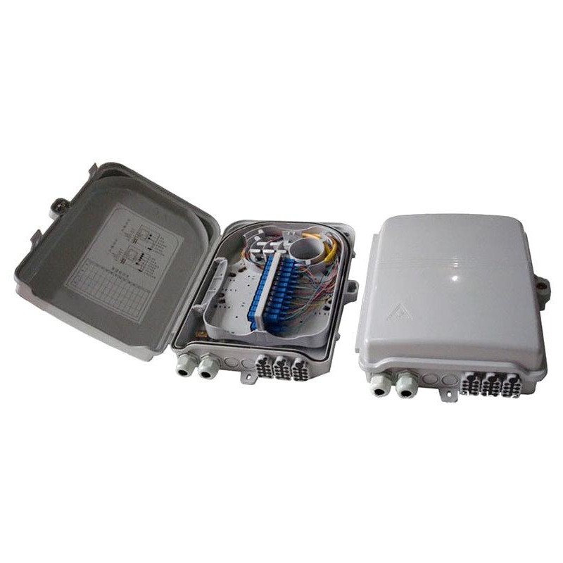 XtendLan plastový rozvaděč pro FTTH aplikace, 24 SC odboček, 2 kabelové porty, venkovní