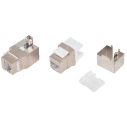 XtendLan Keystone jack RJ45, CAT6, STP, instalace bez nástrojů, zaklapávací