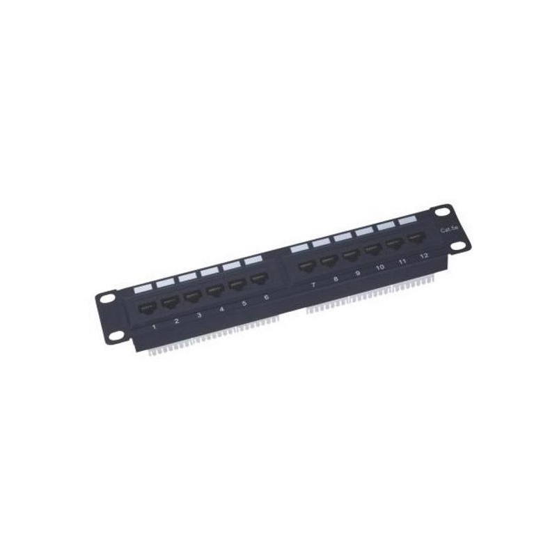 XtendLan Patch panel 10", 12 portů, 1U, Cat5e