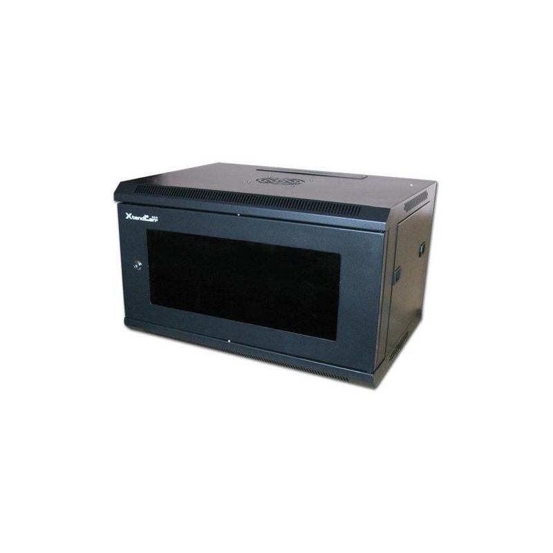 XtendLan 9U/600x450, na zeď, jednodílný, skleněné dveře