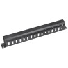 XtendLan 1U patch panel, all-metal with 4x7cm cover
