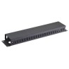 XtendLan 2HE Patchpanel, Vollmetall mit Abdeckung, 9x4,5cm