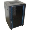 XtendLan 32U/600x800 Rackmount, schwarz, Glastür, perforierte Rückseite