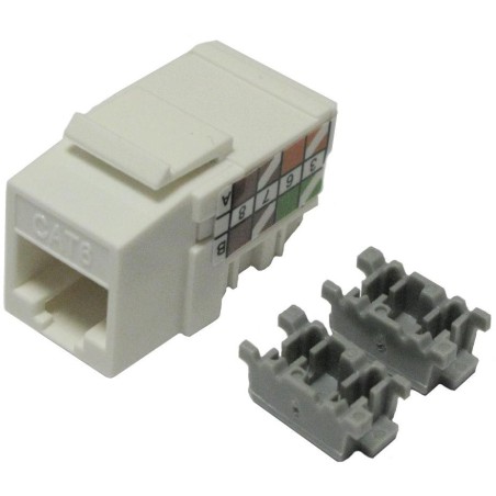 XtendLan Keystone jack RJ45, narážecí, CAT6, UTP, 90 st., narážení shora, bílý