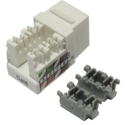 XtendLan Keystone jack RJ45, narážecí, CAT6, UTP, 90 st., narážení shora, bílý