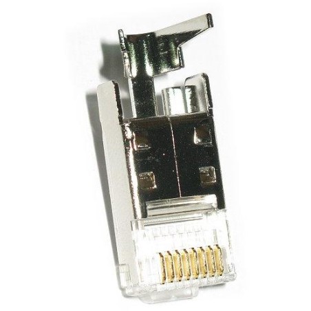 XtendLan Konektor STP RJ45 CAT6 s lisovacím klipem