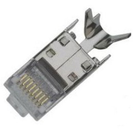 XtendLan Konektor STP RJ45 CAT6 s lisovacím klipem