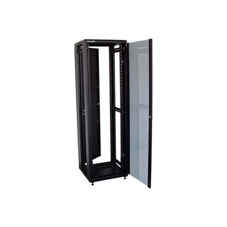 XtendLan 47U/600x600 stojanový, černý, skleněné dveře, plná záda