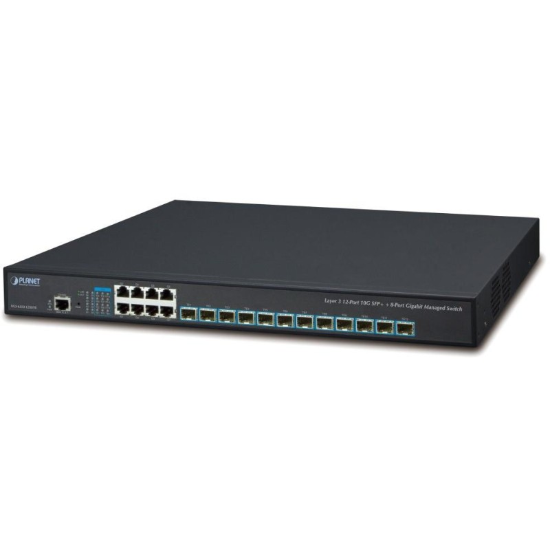 Planet XGS-6350-12X8TR L3 switch, 8x1Gb, 12x10Gb SFP+, QoS, 2x power-in