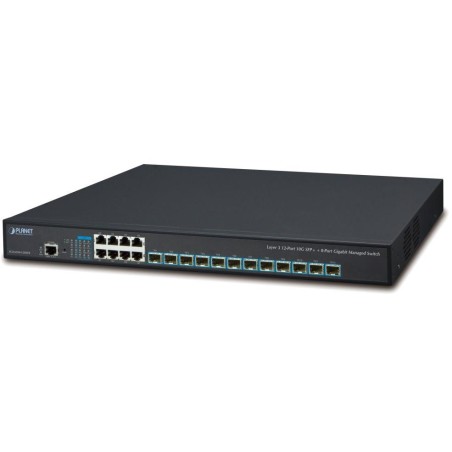 Planet XGS-6350-12X8TR L3 switch, 8x1Gb, 12x10Gb SFP+, QoS, 2x power-in