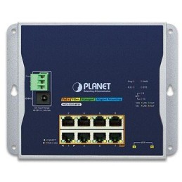 Planet WGS-5225-8P2S plochý L3 switch, 8x1Gb, 2x2.5Gb SFP, 8x PoE 802.3at 240W, 48-56VDC, -40~75°C, IP30, fanless