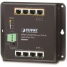 Planet průmyslový plochý switch 8x 1Gb, 4xPoE 30/120W, dual 48-56VDC, IP30, -40/75st, fanless