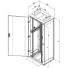 Triton 19" rozvádzač stojanový 42U/600x800 dv. sito 80%-6mm RAL7035