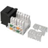 Solarix Keystone CAT5E UTP RJ45 black, terminal block 90°, SXKJ-5E-UTP-BK-90