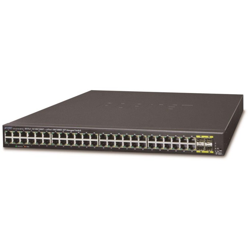 Planet GS-4210-48T4S L2 switch, 48x1Gb 4x1Gb SFP, QoS, fanless