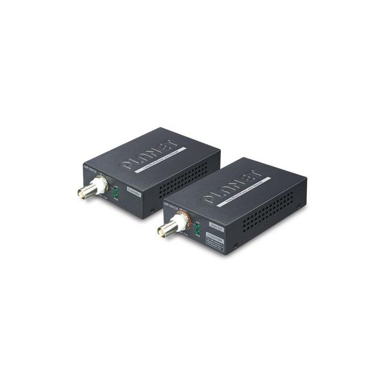 Planet LRP-101C-KIT, COAX PoE extender 10/100Base-TX, 802.3at-30W,EFT+ESD, dosah 1km, -20 až 70°C