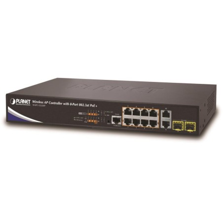 Planet WAPC-1232HP, WLAN kontrolér pro 32x AP, 10x LAN/8x POE, 2x SFP, Web/SNMP, L2/L3, VLAN, ACL, IGMP