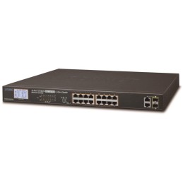 Planet FGSW-1822VHP PoE switch, 16x100,2x1000-TP/SFP, LCD, VLAN, IEEE 802.3at300W