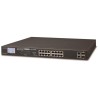 Planét FGSW-1822VHP PoE switch, 16x100,2x1000-TP/SFP, LCD, VLAN, IEEE 802.3at300W