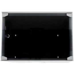 XtendLan 7U/520x400, na zeď, jednodílný, rozložený, skleněné dveře, šedý