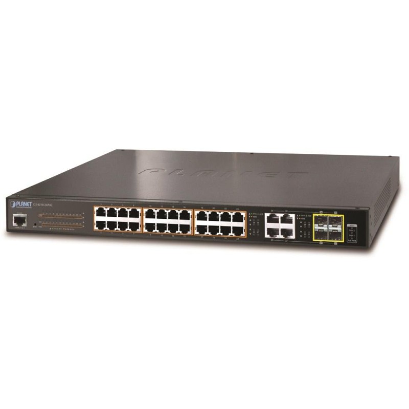Planet GS-4210-24P4C L2 switch, 28x1Gb, 4x1Gb SFP, 24x PoE 802.3at 220W