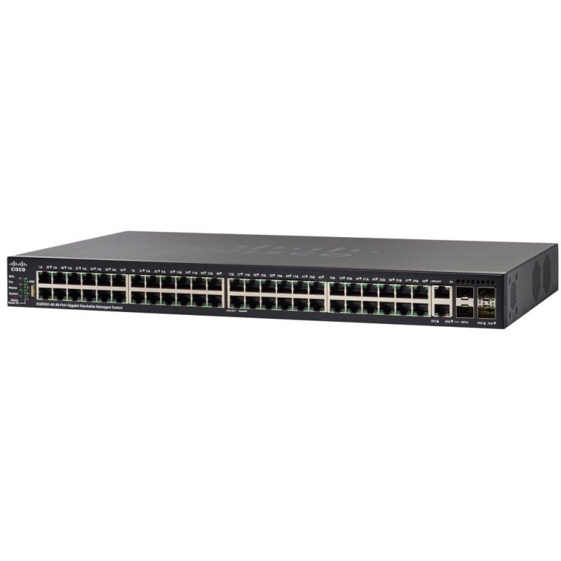 Cisco switch SG550X-48-K9-EU, 48x10G, 2x 10G SFP+, 2x 10GBase-T, stack, management