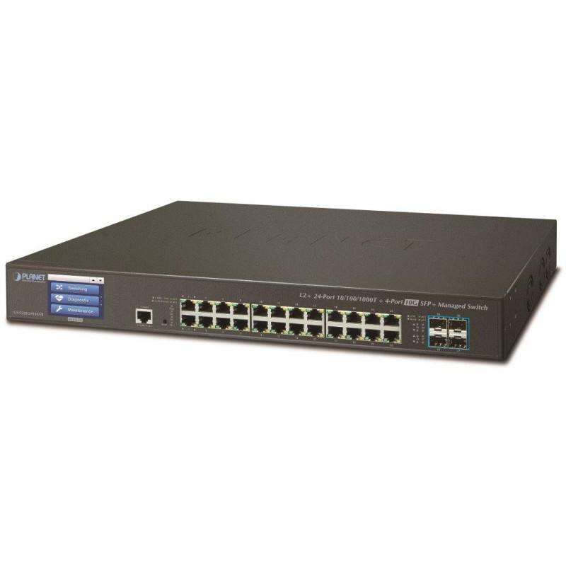 Planet GS-5220-24T4XV, L3 switch 24x1Gb, 4x10Gb SFP+