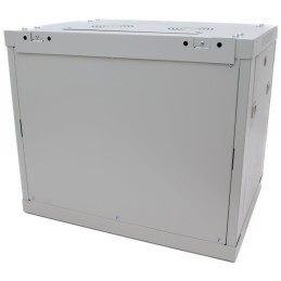 XtendLan 9U/600x450, na zeď, jednodílný, skleněné dveře, šedý