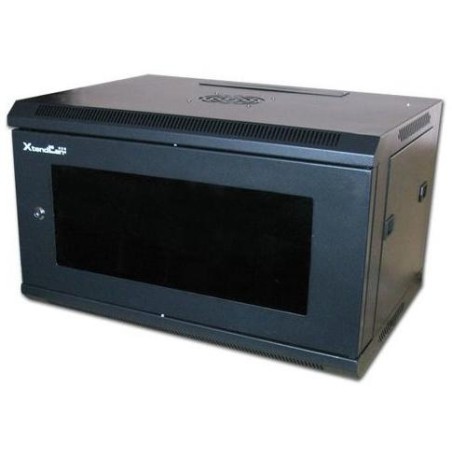 XtendLan 9U/600x600, na zeď, jednodílný, skleněné dveře