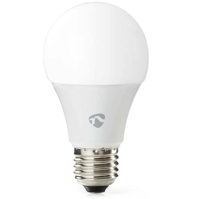 NEDIS Wi-Fi chytrá LED žárovka/ E27/ A60/ 9W/ 230V/ 806lm/ teplá až studená bílá/ 2700 - 6500K/ RGB/ bílá