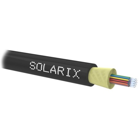 Solarix optický kabel DROP1000 24vl 9/125 4,0mm LS0H Fca černý, 500m, SXKO-DROP-24-OS-LS0H