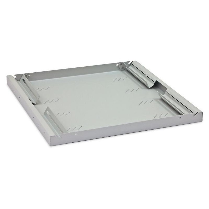 Triton 19' polička perforovaná 1U/550mm, max.nosnost 80kg,,integrované podpěry RAL7035