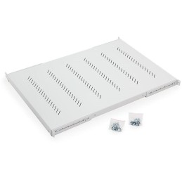 Triton 19' polička perforovaná 1U/950mm, max.nosnost 150kg,integrované podpěry RAL7035