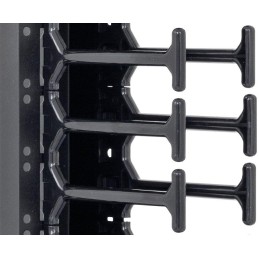 Triton vyvazovací hřeben, dvouřadý pro rozvaděč výšky 42U RAL9005