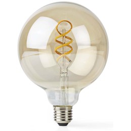 NEDIS Wi-Fi chytrá LED žárovka s vláknem/ E27/ G125/ 4,9W/ 230V/ 360lm/ teplá až studená bílá/ 1800 - 6500K/ stmívatelná