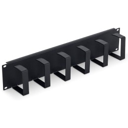 Triton 19' vyvazovací panel 2U, 6x vyvazovací háček 70x85 mm, černý