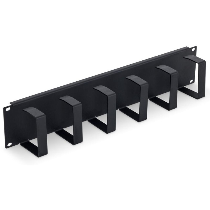 Triton 19' vyvazovací panel 2U, 6x vyvazovací háček 70x85 mm, černý