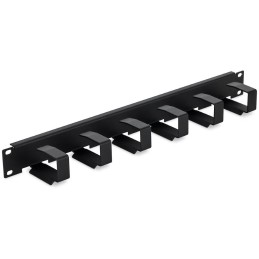 Triton 19' vyvazovací panel 1U, 6x vyvazovací háček 70x27mm, černý