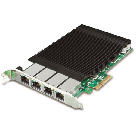 Planet ENW-9740P PCI-E 4x síťová karta, 4x 1Gb RJ-45, 4x PoE+ 802.3at 30W, -10 až +60st