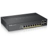 Zyxel GS1920-8HPv2  10 Port Smart Managed Switch 8x Gigabit Copper and 2x Gigabit dual pers., hybird mode, standalone or