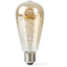 NEDIS Wi-Fi Smart LED-Glühbirne / E27 / ST64 / 4,9 W / 230 V / 360 lm / warm- bis kaltweiß / 1800 – 6500 K / dimmbar