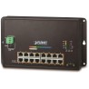 Przełącznik L4 Planet WGS-4215-16P2S płaski, 16x1Gb, 2x1Gb SFP, 16x PoE 802.3at 240W, 48-56VDC, -10~60°C, IP30, bezwentylatorowy