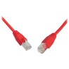 Solarix Patch kabel CAT5E SFTP PVC 5m czerwony odporny na zaczepy C5E-315RD-5MB