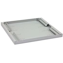 Triton 19' polička perforovaná 1U/450mm, max.nosnost 80kg,,integrované podpěry RAL7035 , šedá