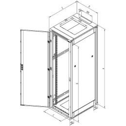 Triton 19' rozvaděč stojanový rozebiratelný 22U/800x1000 RAL7035, šedý