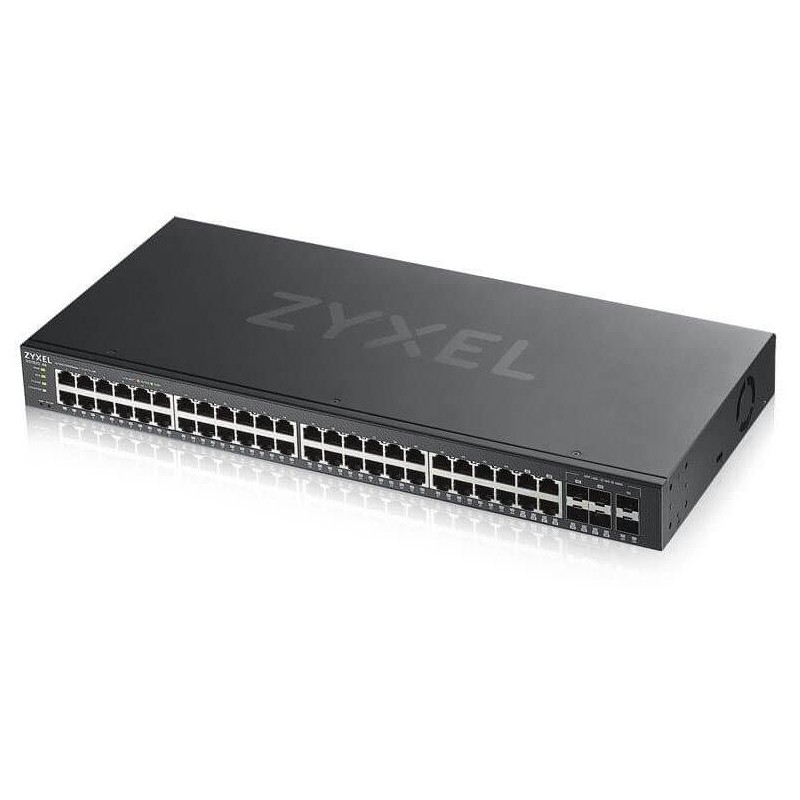 Zyxel GS1920-48v2 50-port Gigabit WebManaged Switch, 44x gigabit RJ45, 4x gigabit RJ45/SFP, 2x SFP