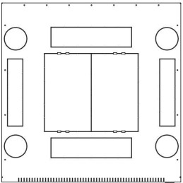 Triton 19" rozvaděč stojanový 42U/800x1000, typ RT, nosnost 1200kg, skleněné dveře, RAL7035, šedý