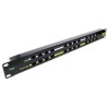 POE Patch panel / UTP cat.5e 12p / 1U / Black (prevedenie 19" rack)