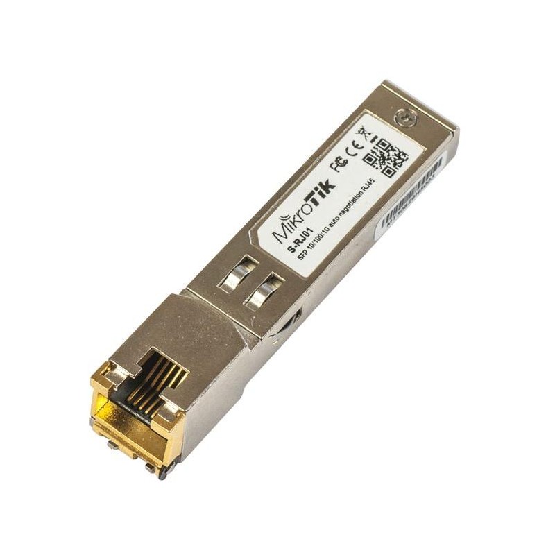 MikroTik SFP 10/100/1000M metalický modul S-RJ01, RJ-45, 100m, 1.25Gps